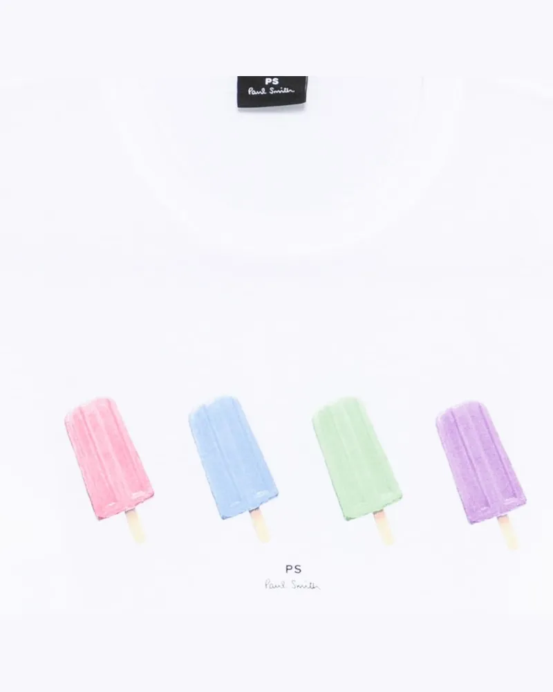 Paul Smith Graphic-Print Cotton T-shirt — White White