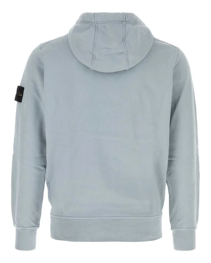 Stone Island Men's Powder Blue Cotton Sweatshirt Grey Exterior: Felpe Sweater Gray
