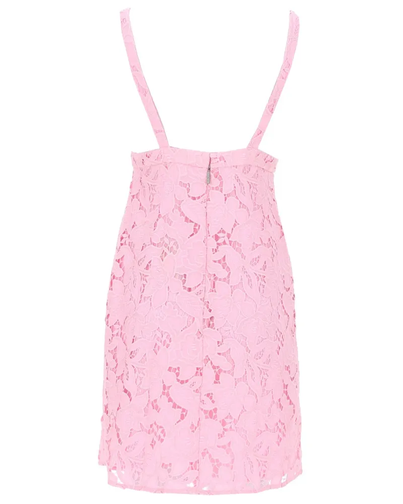 Michael Kors Floral Lace Mini Dress — Pink Pink