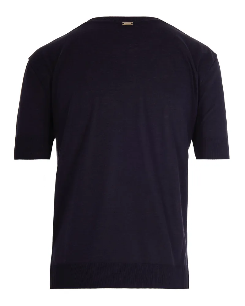 Herno Women's T-Shirt Navy Blue Knit Main Fabric: Lyocell T-Shirts & Jerseys Navy
