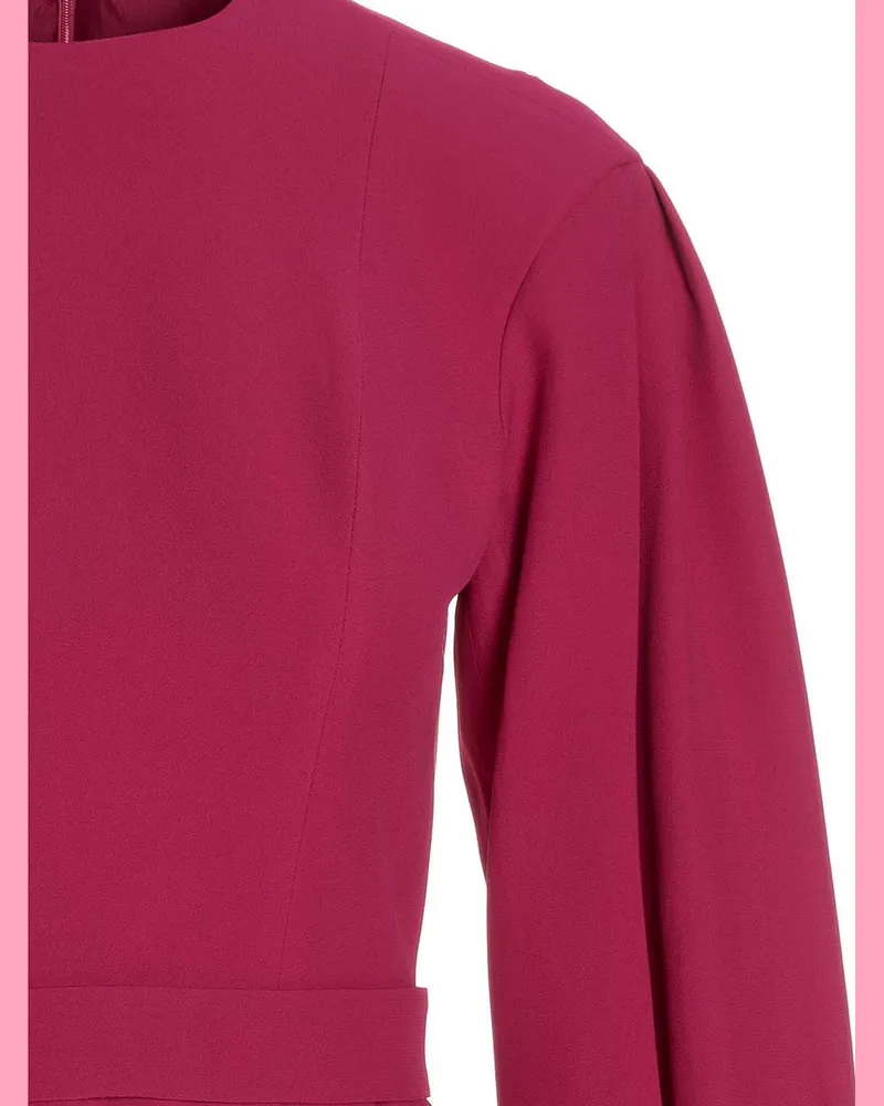 Giovanni Bedin Puff Sleeve Viscose Dress — Pink Pink