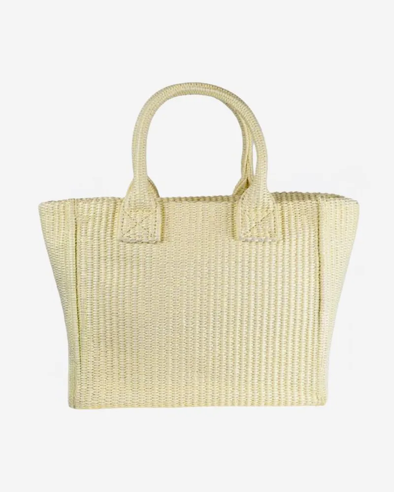 Pinko Women's Shopping Bag Raffia Yellow Polypropylene Shoulder Yellow