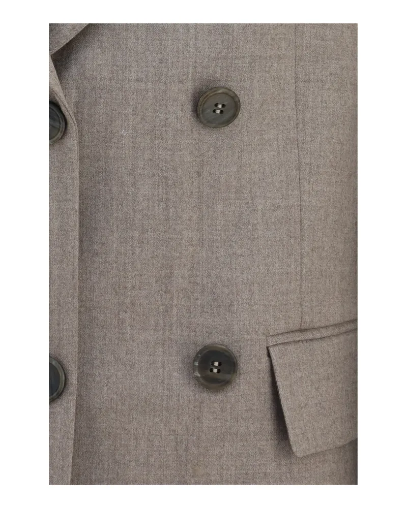 P.A.R.O.S.H. Women Blazer Virgin Wool Taupe Fleece (ovis Aries) Blazers Jacket Gray