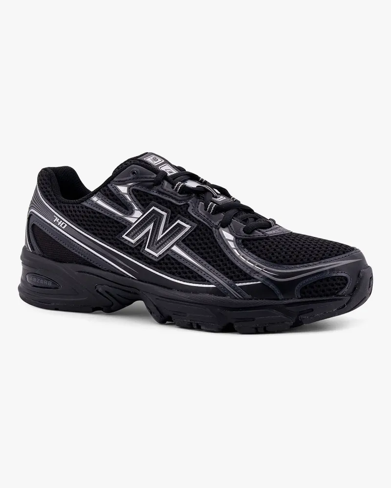 New Balance Men's 740 Mesh Sneakers With Side Logo Black Nylon-Gomma Trainers Nylon/gomma Black