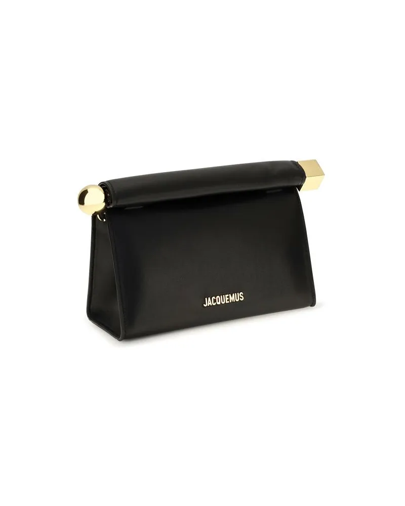 Jacquemus Women's Black Lamb Ovis Aries Clutch Bag Black
