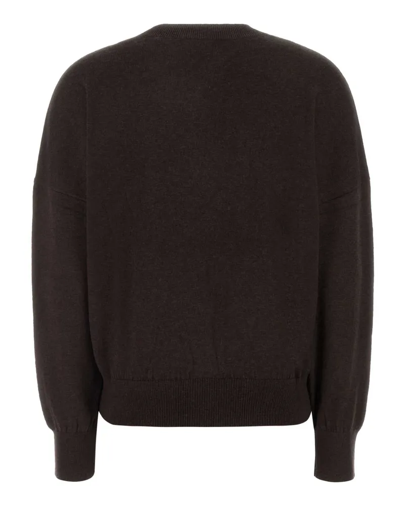 Étoile Isabel Marant Women's Chocolate Cotton Blend Oversize Marisans Sweater Exterior: Wool Maglieria Chocolate