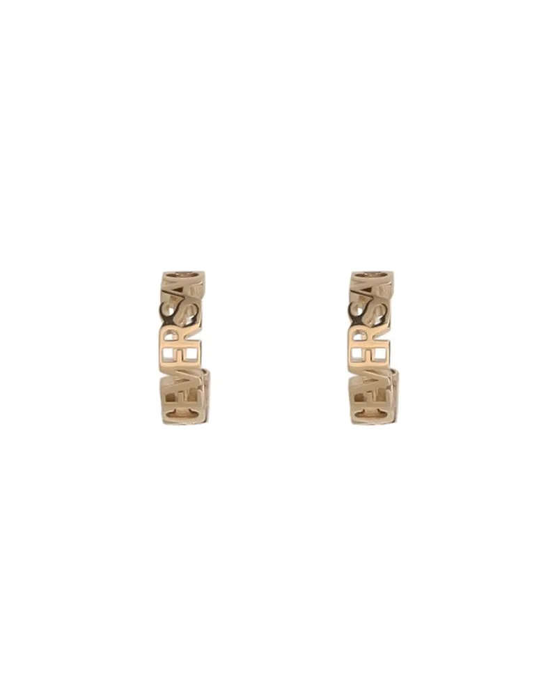 Versace Women's Logoed Earrings  Gold Brass Gold