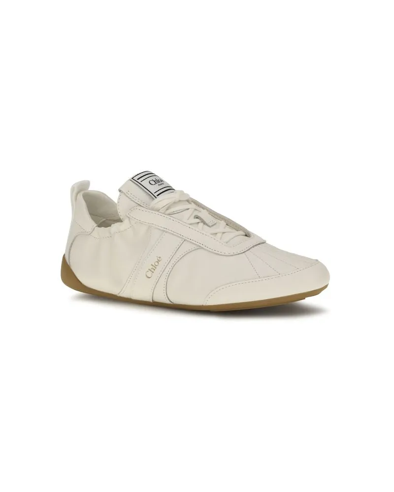 Chloé Women's Beige Fabric Athletic Sneakers Beige