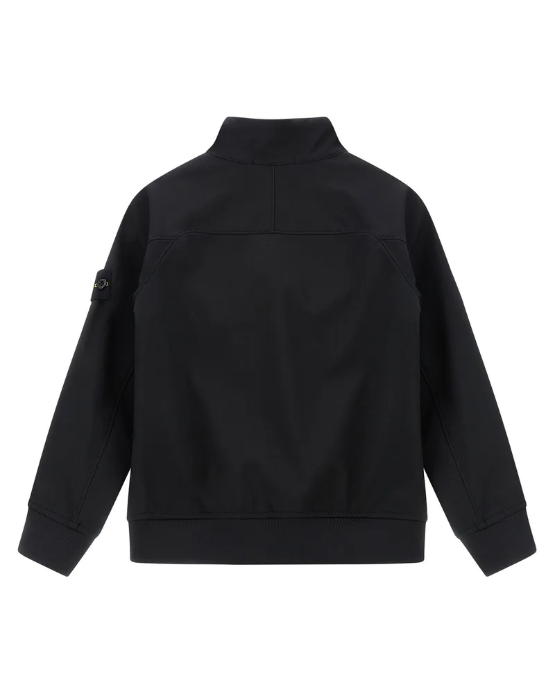 Stone Island Technical Three-Layer Waterproof Jacket — Black Black
