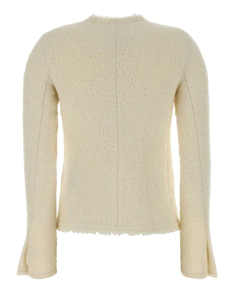 Isabel Marant Women's Ivory Boucle Suely Blazer Ecru Camicie Shirt Beige