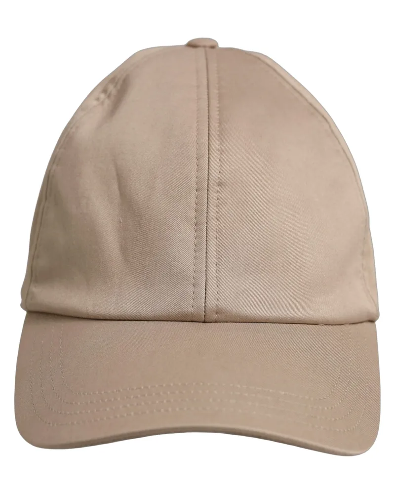 Dolce & Gabbana Men Beige Cotton Stretch Baseball Capello Hat Beige
