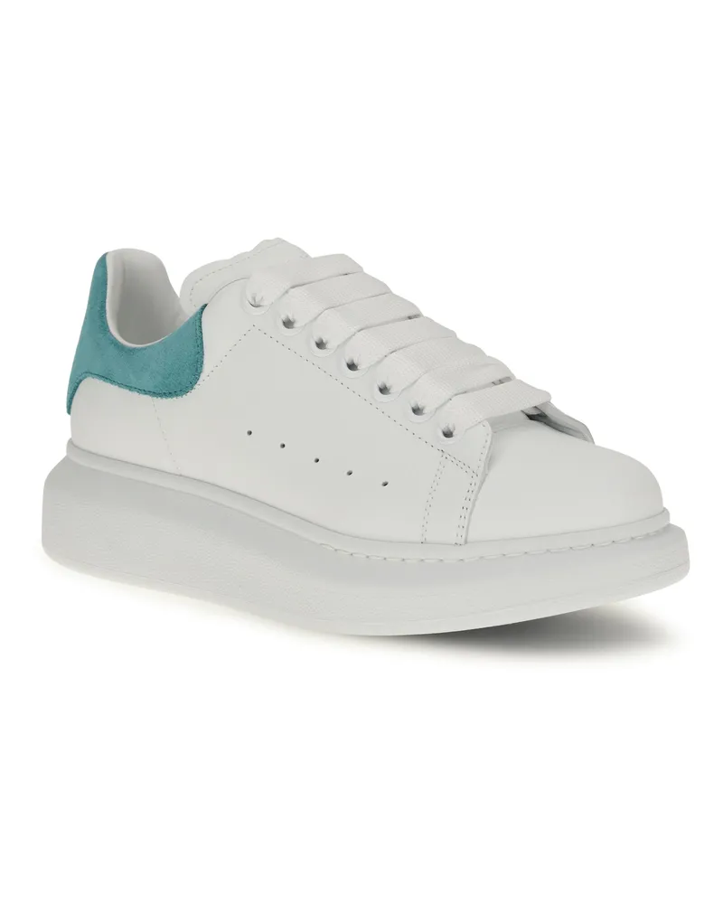 Alexander McQueen Oversize Leather Sneakers — White White