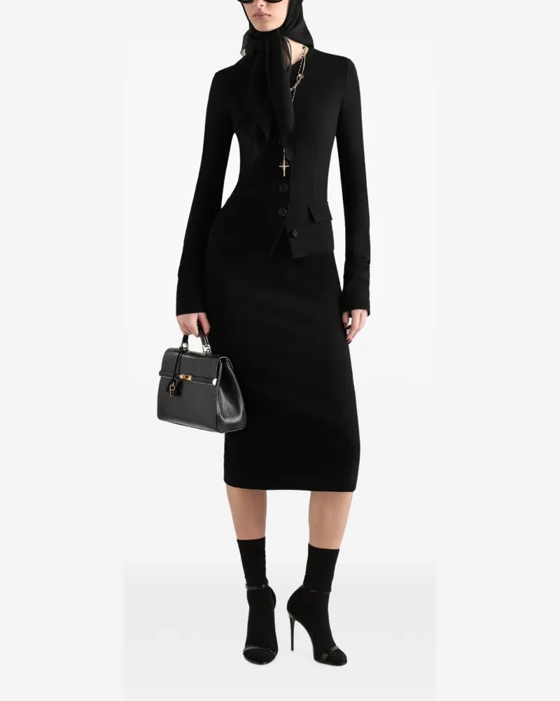Dolce & Gabbana Wool Single-Breasted Blazer — Black Black