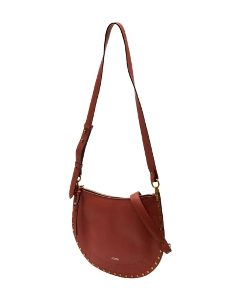 Isabel Marant Women's Oskan Soft Zip Shoulder Bag -  Leather Brick Orange Cowhide Shoulder-Hobo-Bags Red