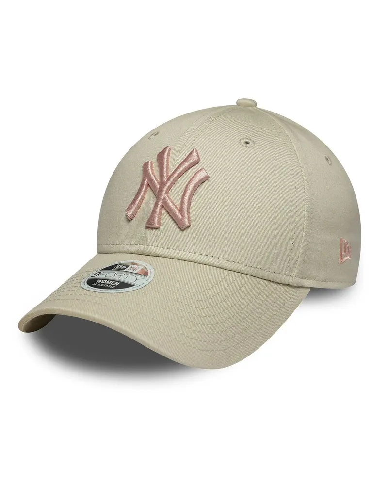 New Era Men's Cap 9forty Light Beige Cotton Hat Beige