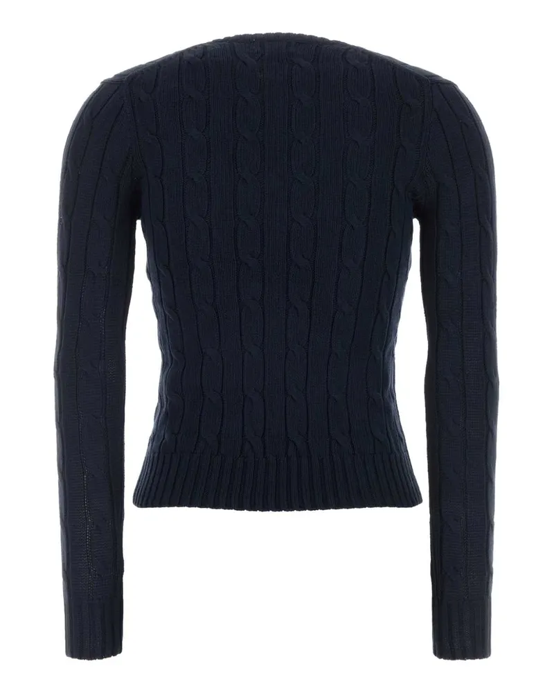Ralph Lauren Cable-Knit Cotton Sweater — Navy Navy