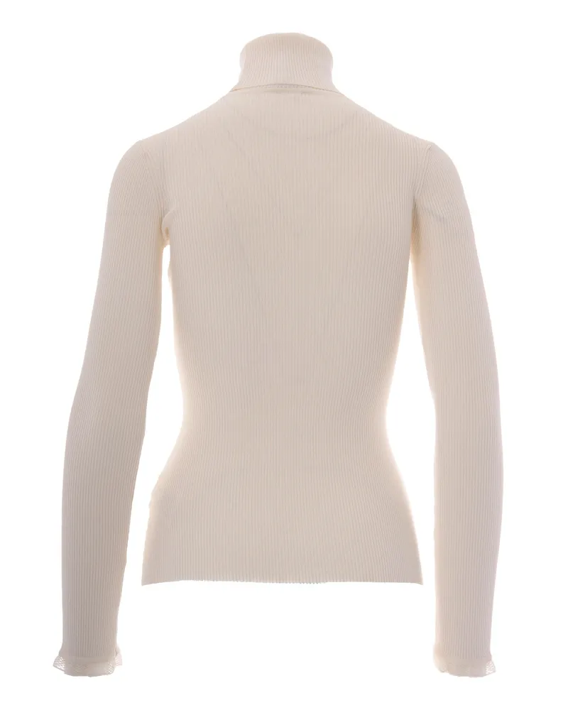 Elisabetta Franchi Women's Jumper Doclevita Tricot Butter Viscose Polyamide Jumpers Sweater Beige