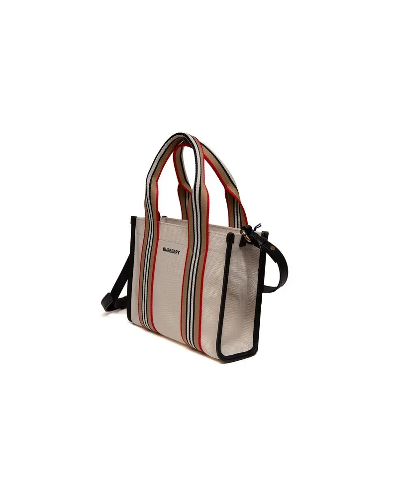 Burberry Icon Stripe Trim Bag — Beige Beige