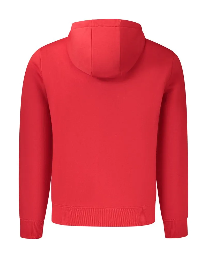 Napapijri Cotton-Blend Hoodie Sweatshirt — Red Red