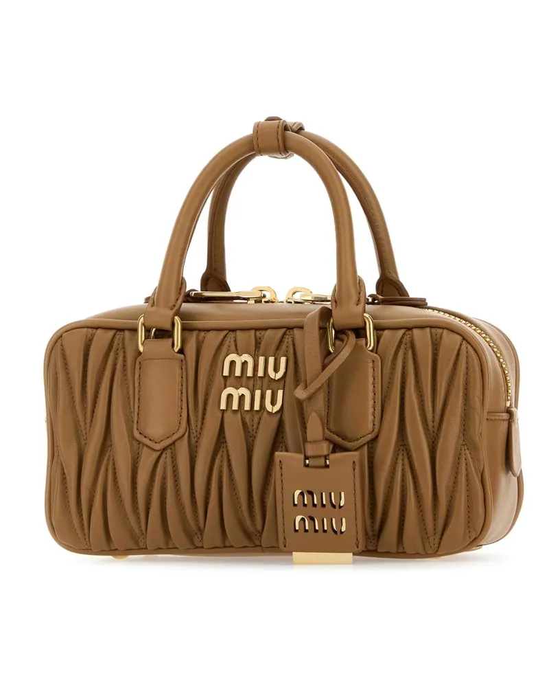 Miu Miu Arcadie Shoulder Bag — Brown Brown