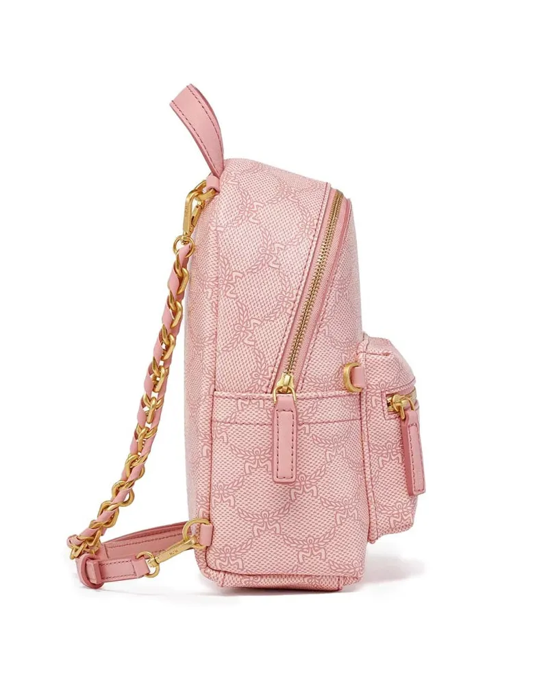 MCM Women's Stark Lauretos Backpack Pink Polyurethane Backpacks Pink