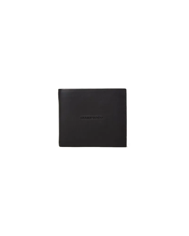 MOMO DESIGN Men's Wallet Black-Burgundy Polyurethane Bags - Black/burgundy Black