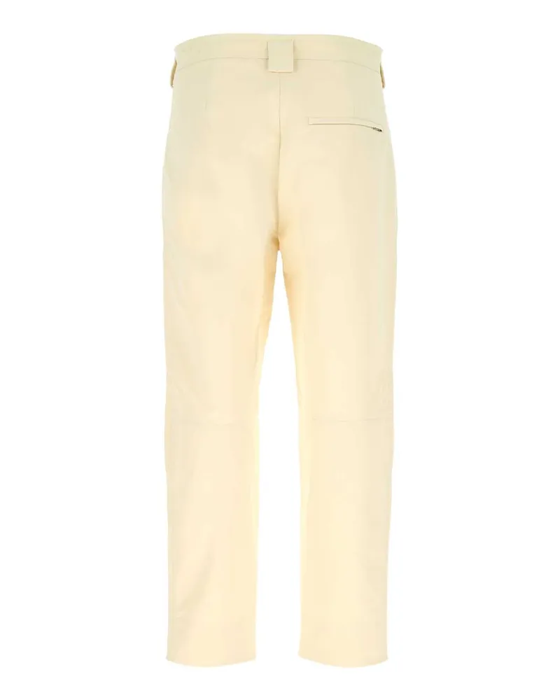 Jil Sander Men's Ivory Cotton Pant 109 Exterior: Pantaloni Beige