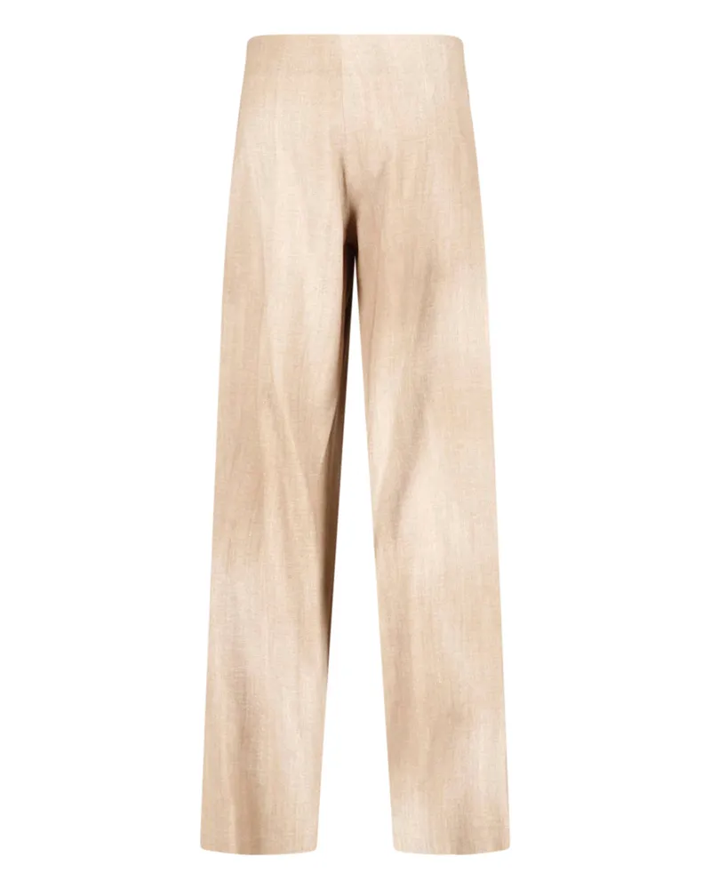 Ermanno Scervino Women's Trousers Beige Viscose Beige