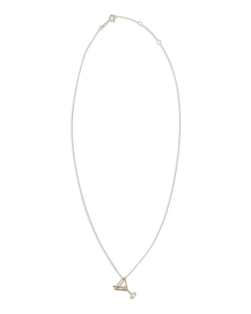 Aliita Women's Necklace Martini Esmeralda Yellow Gold Necklaces Yellow