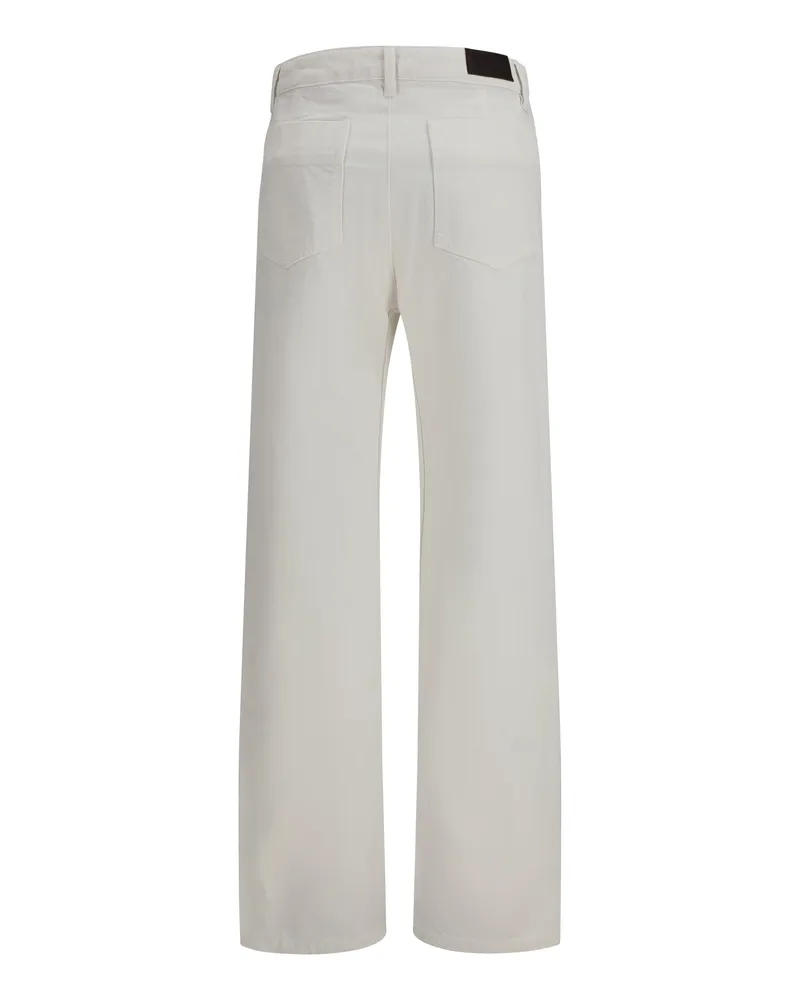 Christophe Lemaire Women's Cotton Five-Pocket Pants Milk Trousers White