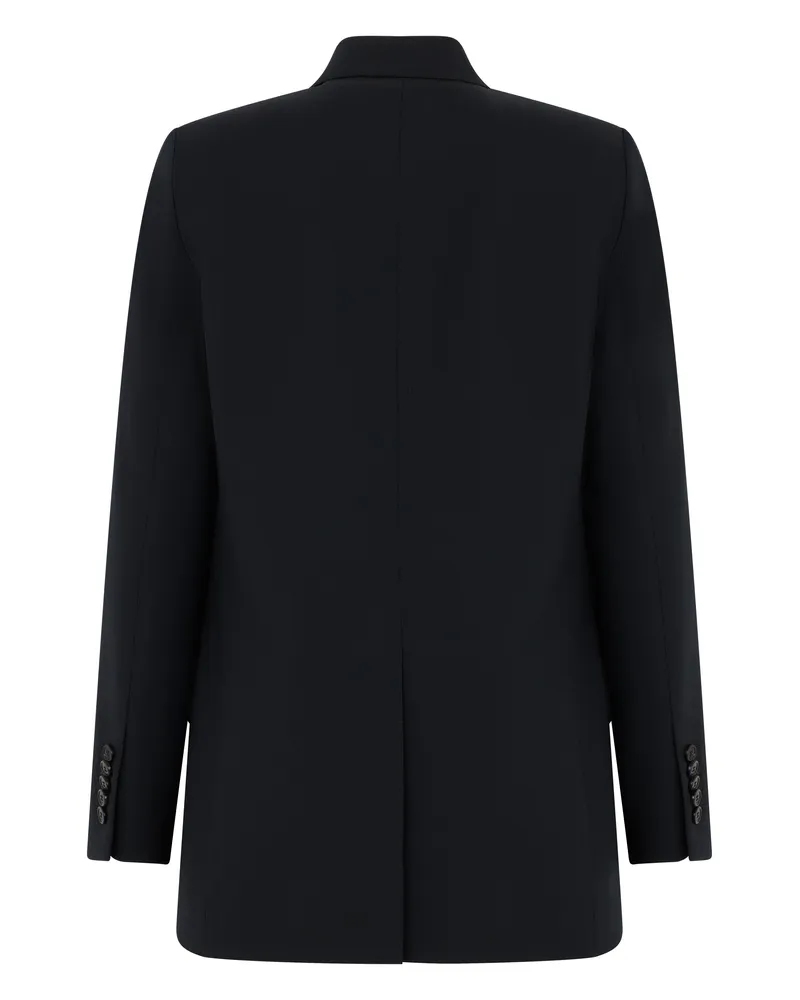 Gucci Women's Blazer Double-Breasted Wool Black Blazers Jacket Black