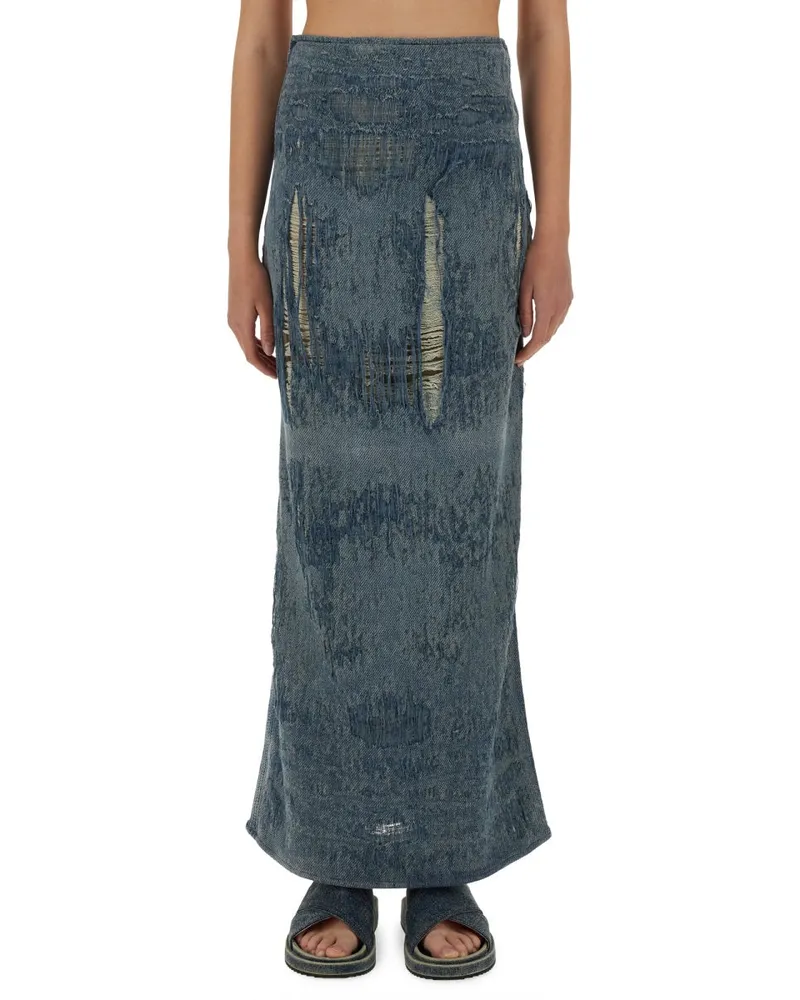 Diesel Denim Cotton Skirt — Blue Blue