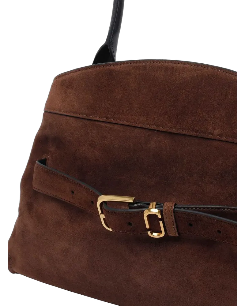Marc Jacobs Women's Satchel Dark Brown Suede Cow Leather Satchel-bags Brown