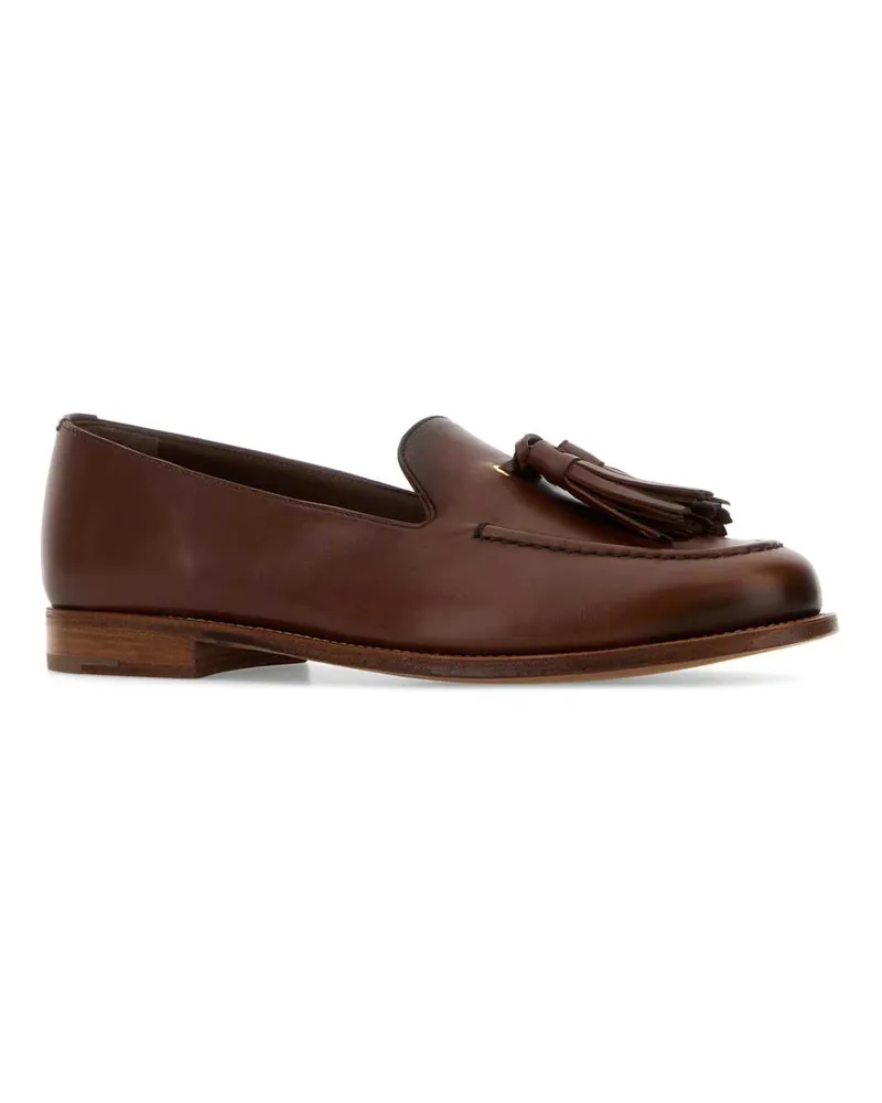 Church's Women's Brown Leather Renee Loafers Cognac Mocassini Brown