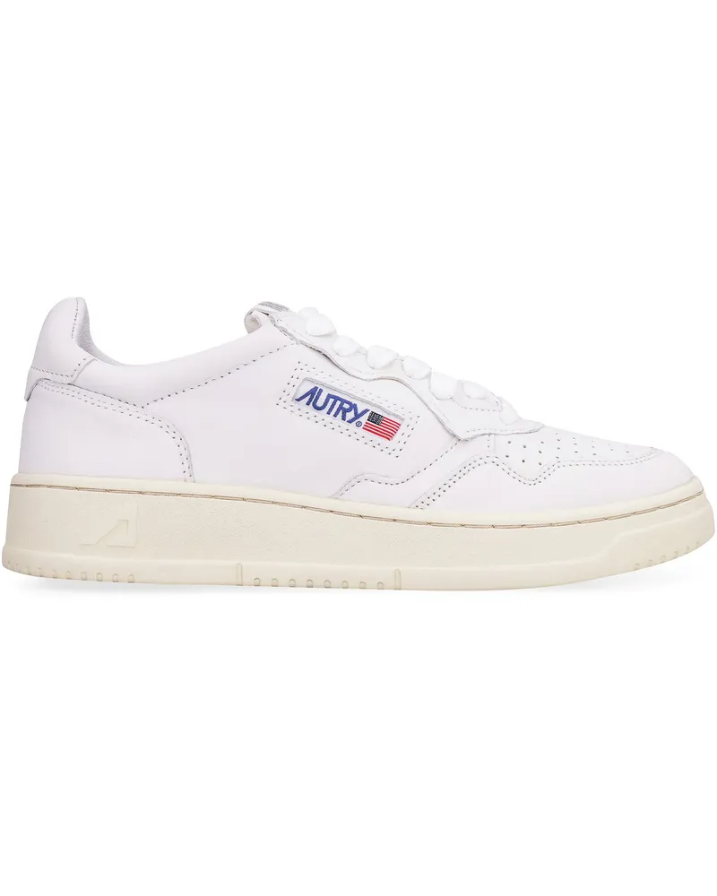 AUTRY Women's Medalist Leather Low-Top Sneakers White Leather; Cotton; Rubber Trainers White
