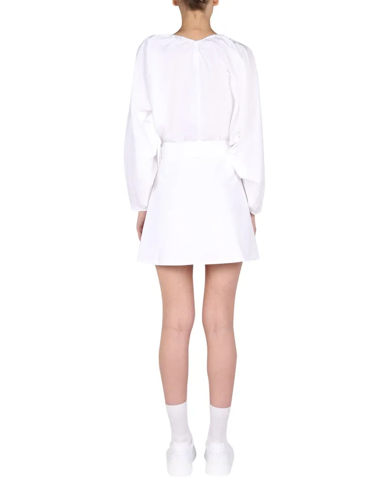 Patou Balloon Sleeves Dress — White White
