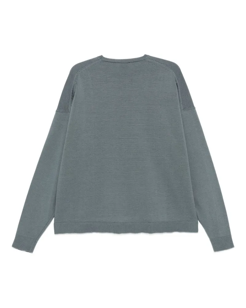 ALYSI Tonal Ribbed Crew Neck Sweater — grey Grey