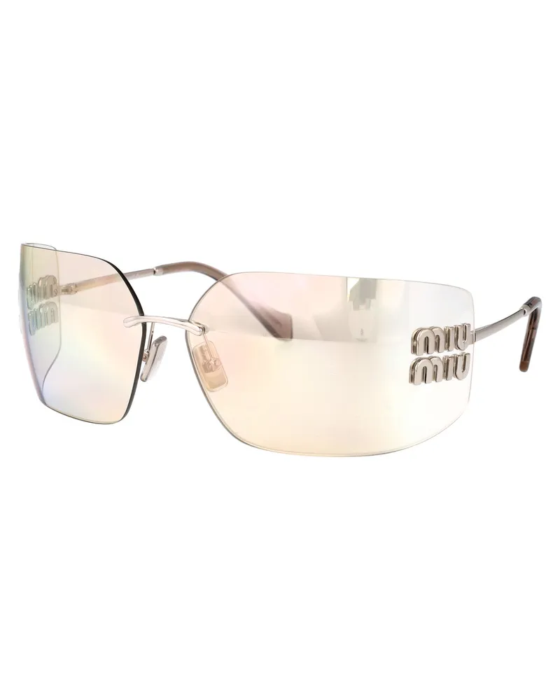 Miu Miu Women's Sunglasses 0mu 54ys Silver Metal Silver
