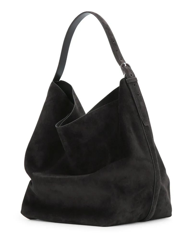 Totême Belted Tote Bag — Black Black