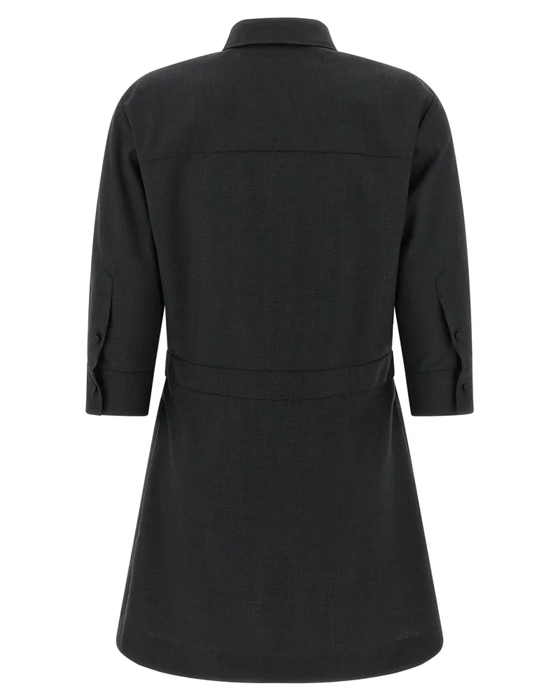 Gucci Women's Gray Wool Short Dress Gray