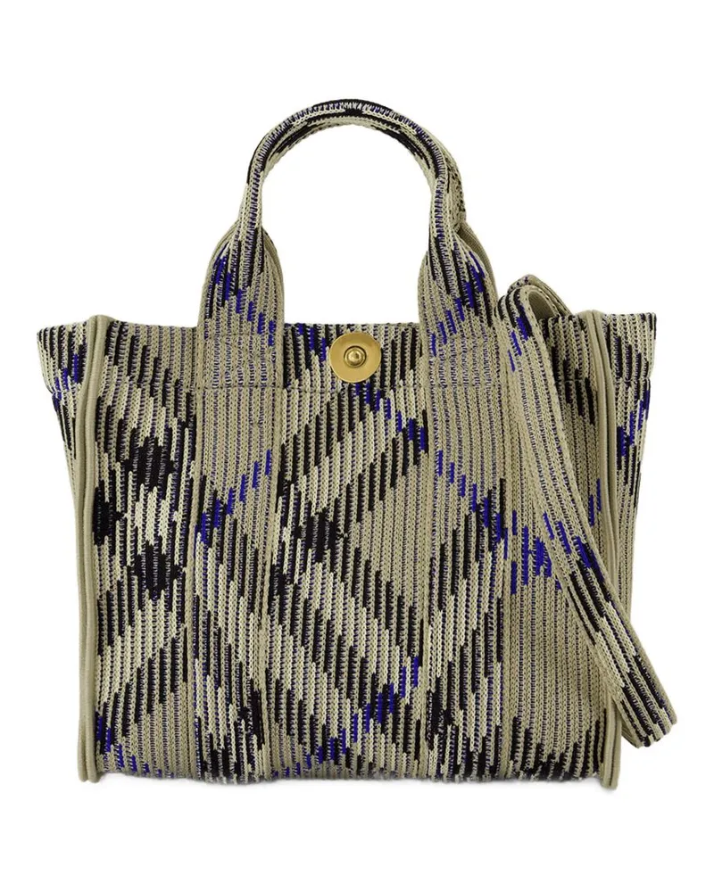 Burberry Women's Mini Knit Shopper Bag -  Nylon Neutral Totes-Shopping-Bags Beige