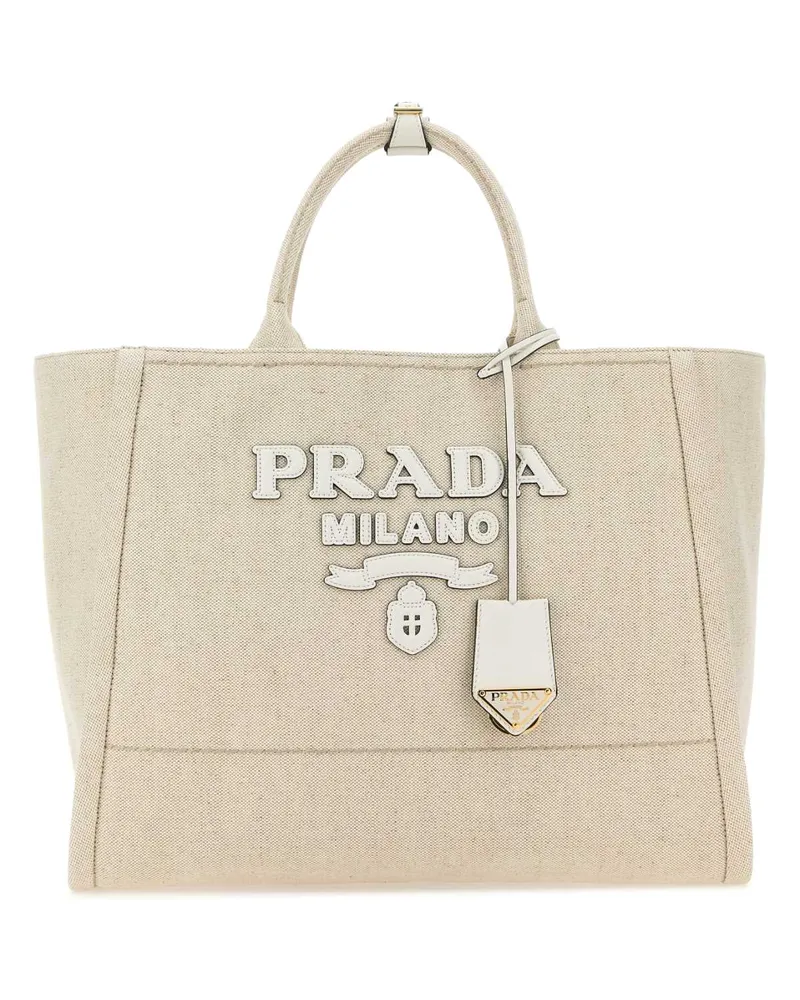Prada Canvas Tote Bag — Beige Beige