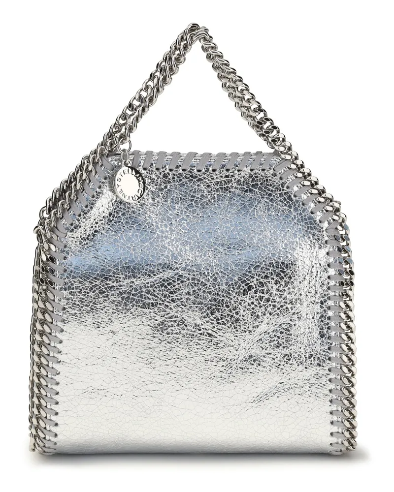 Stella McCartney Women's Shoulder Bag Falabella Metallic Silver Polyester Silver