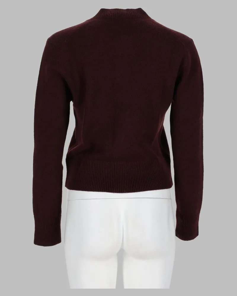 Kitsuné Wool with Baby Fox Patch Cardigan — Brown Brown