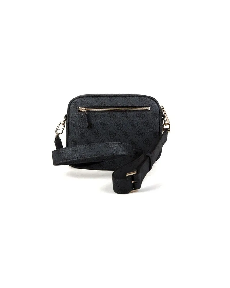 Guess Women's Crossbody Bag Coal Logo Polyurethane - Crossbody-Bags Black