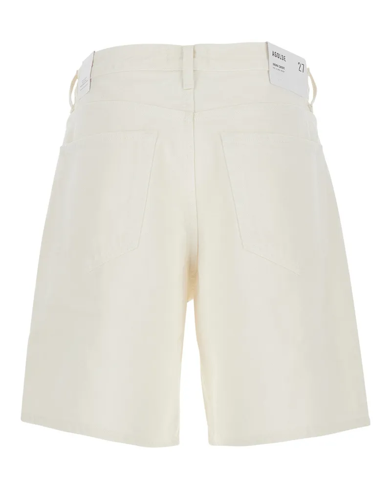 AGOLDE Women's Shorts White Cotton White