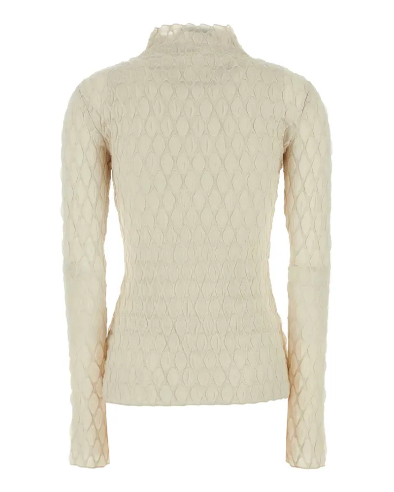 camilla and marc Women's Ivory Stretch Polyester Sissil Top Bone Exterior: Elastane Maglie Beige