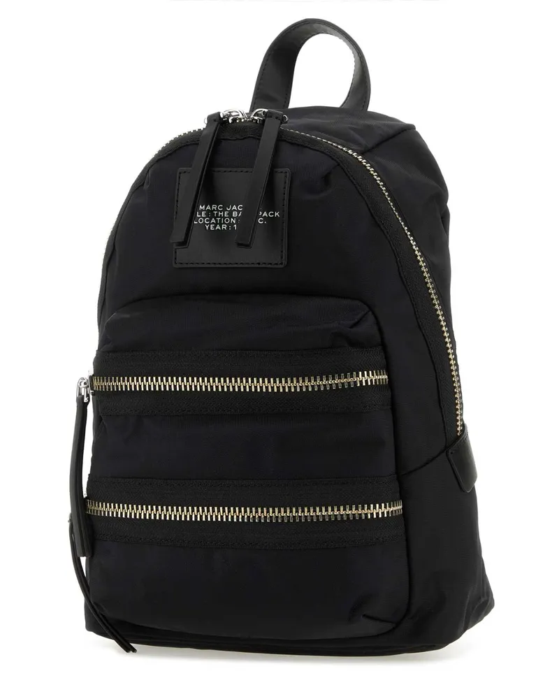 Marc Jacobs Women's Black Nylon The Biker Medium Backpack Zaini Black