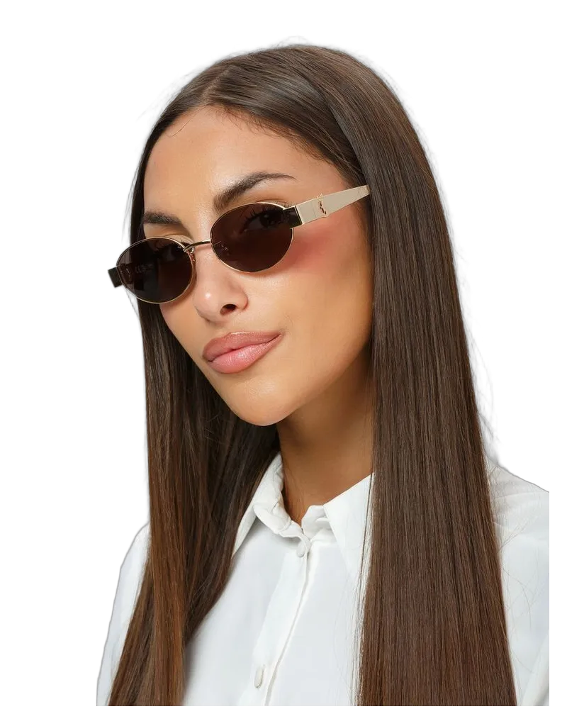 Just Cavalli Women's Sunglasses Polished Rose Gold Metal Rose