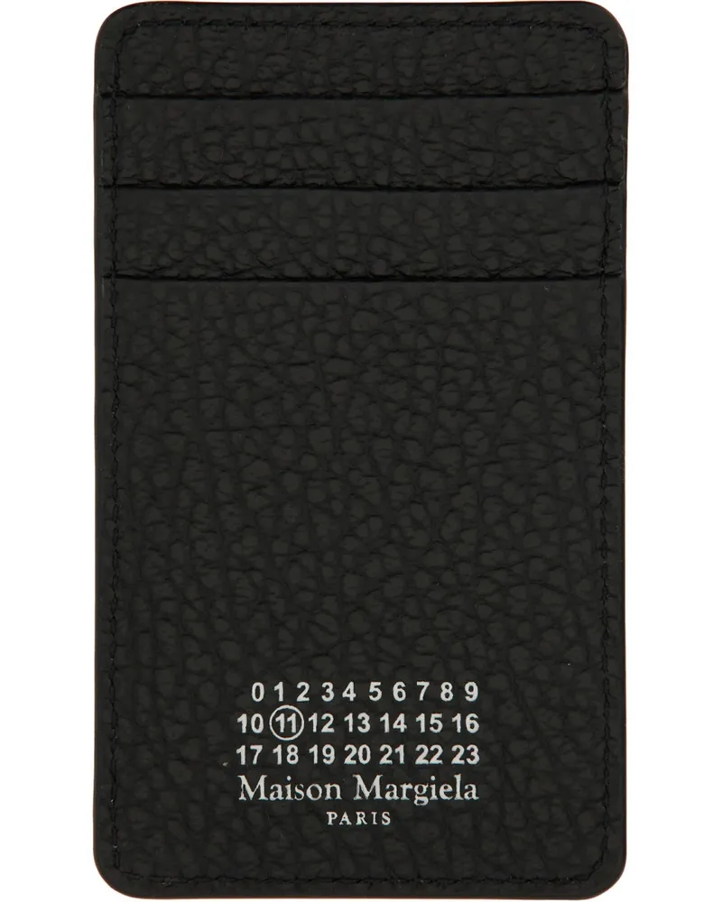 Maison Margiela Compact Cowhide Leather Wallet — Black Black